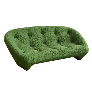 <span class=keywords><strong>Canapé</strong></span> trois <span class=keywords><strong>places</strong></span> en forme de coquille, design incurvé en tissu, style minimaliste italien, <span class=keywords><strong>canapé</strong></span> moderne pour salon, aspect haut de gamme, haute densité - Product Image 5