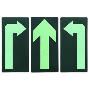 Exit Sign Light PVC Floor Sticker Self Illuminating Green LED Emergency Evacuation Route Marking Full Set - Product Image 4