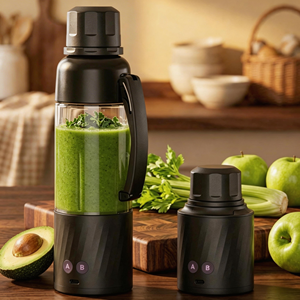 2026 Şarj Edilebilir <span class=keywords><strong>Blender</strong></span>, Bıçak Kapağıyla, Otomatik ve Yeni Pulse Fonksiyonu, Ev, Ofis, Spor Salonu için Seyahat Dostu Mini Mikser - Product Image 6