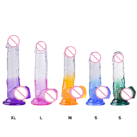 Dildo de Cristal de Diferentes Tamaños, Juguetes Sexuales, Dildo de Cristal Pequeño, Mediano y Grande, Proveedor Chino, Dildo Grande Realista