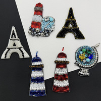 Porte-clés Patch Globe Familial Texturé de Luxe, Bijou de Mode Solide et Unique, Bleu Hightower, Élégant, Vente en Gros