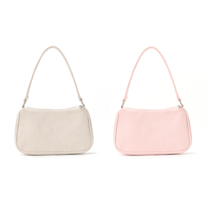 Pink Corduroy Underarm Bag Vintage Shoulder <b>Handbag</b> Zipper <b>Small</b> Purse for Daily Shopping Travel - Product Image 4