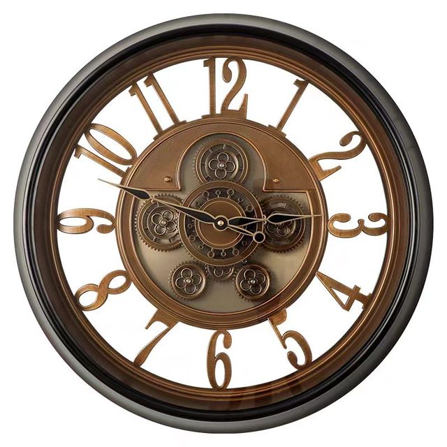 Armens Retro Gear Living Room Art Deco Designer Luxury Wall Clock
