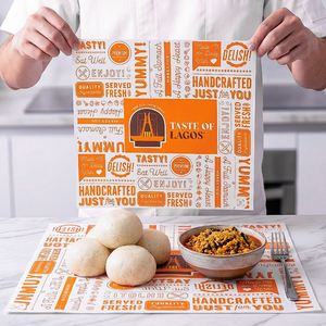 Custom Printed Food Grade Grease Proof Wrapping Eco Friendly Waterproof Biodegradable Recyclable Specialty Burger BBQ Sandwich - Product Image 4