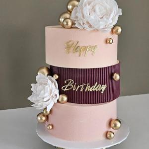 Nuevo 2026: <span class=keywords><strong>Letrero</strong></span> acrílico de lujo de dos piezas <span class=keywords><strong>para</strong></span> decoración de tartas de <span class=keywords><strong>cumpleaños</strong></span>, ideal <span class=keywords><strong>para</strong></span> tartas de varias capas. - Product Image 4
