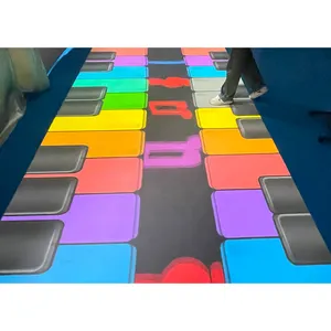 cheap price large size high accuracy 3D AR interactive floor projector game 3D digital dance floor piano simulator for kids