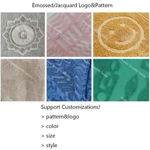 Su misura logo goffrato asciugamano Texture <span class=keywords><strong>Jacquard</strong></span> in cotone <span class=keywords><strong>accappatoio</strong></span> per il gioco da spiaggia all'aperto - Product Image 6