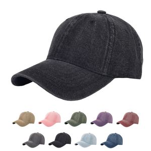 Casquettes de baseball OEM à 6 panneaux, non structurés, avec chapeau en jean personnalisé délavé, vente en gros en usine - Product Image 1