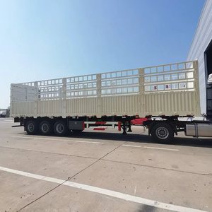 Remolque de ganado de tres ejes con vallas laterales para transporte de animales, semirremolque con vallas para la venta - Product Image 3