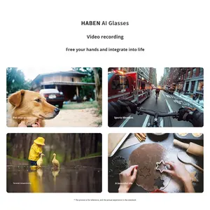 Gafas Inteligentes 2025 con Cámara de IA de 800W Píxeles, Grabación de Fotos y Vídeos HD, Llamadas de Voz, Traducción, Marco de Plástico y Metal - Product Image 3