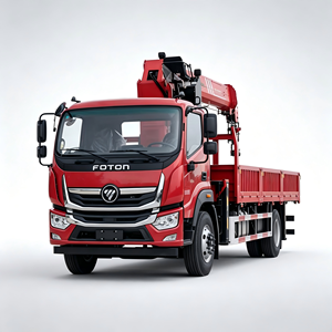 Grue montée sur camion à bras rotatif à 360 degrés, pliable, 8T 10T, châssis FOTON 4x2, télécommande sans fil - Product Image 1