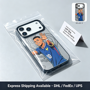 <span class=keywords><strong>Coque</strong></span> antichoc en TPU mat avec cadre de protection d'objectif, motif dessin animé joueur de football français 10 maillot bleu, pour <span class=keywords><strong>iPhone</strong></span> 17 16 15 14 <span class=keywords><strong>13</strong></span> Pro Max - Product Image 5