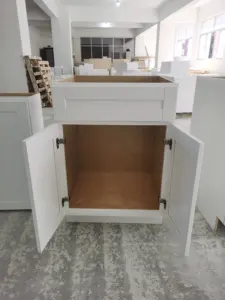 American Custom White Grey Blue Shaker Kitchen Bathroom Cabinets Maker With Designer