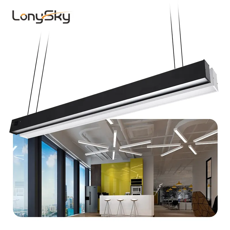 Éclairage intérieur architectural ip20 led tubes 3000k 4000k 5000k 4ft 8ft Led plafonnier avec éclairage direct et indirect