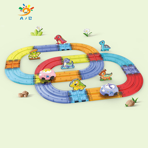 AJB Simpatico Regalo Educativo per Bambini Pista Magnetica con Animali Personaggi dei Cartoni Animati Auto Elettriche Giocattolo per Bambini - Product Image 1
