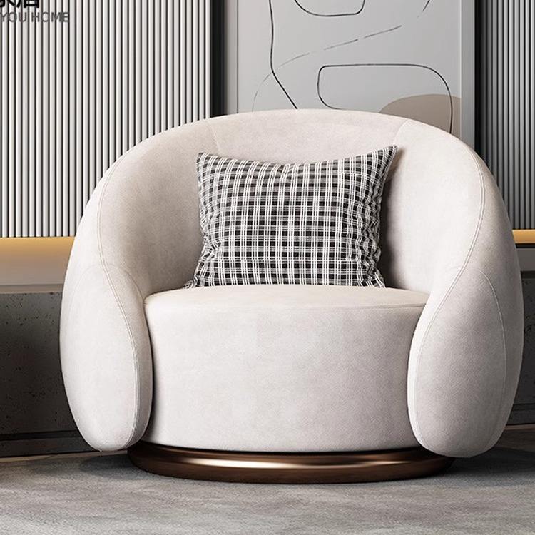Single Round Sofa Chairs Stylish Comfortable Seating