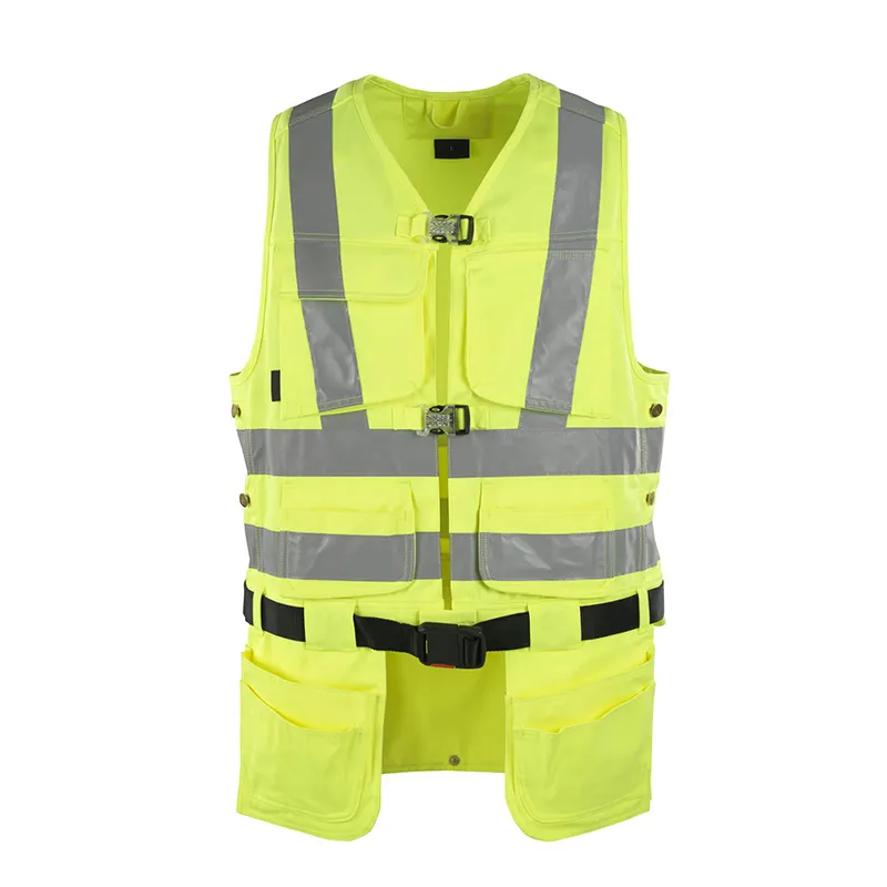 เสื้อกั๊ก861hi VIS มีกระเป๋าป้องกันสิ่งสกปรกและมั่นใจได้ว่ามีแถบสะท้อนแสง Hi VI สี่ซองเสริมกระเป๋า