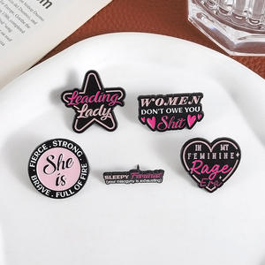 Broches à citations créatives, accessoires en métal, cœurs, lettres anglaises, épingles, accessoires vestimentaires pour étudiants, badges décoratifs - Product Image 1