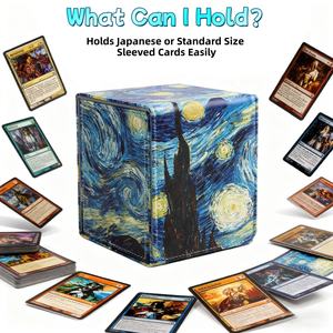 Scatola per Carte da Gioco in Pelle PU Personalizzata con Motivo Cielo Stellato di Van Gogh per Yugioh TCG <span class=keywords><strong>Commander</strong></span> Uso Esterno - Product Image 5