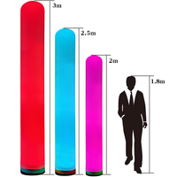 Colonne gonflable de pilier de lumière LED de la publicité en nylon PVC personnalisée décoration d'événement de matériel d'Oxford danseur d'air expédiable par la mer