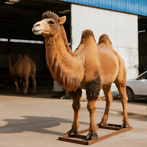 맞춤형 고시뮬레이션 실물 크기 실리콘 스틸 애니매트로닉 낙타 동물 모형 실내/외 학교 놀이터 놀이공원 - Product Image 3