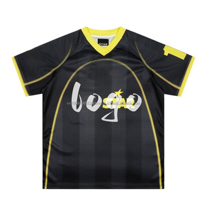 Camiseta de Verano de Manga Corta para Hombre, 100% Algodón, Estilo Vintage, Estampado de Estrellas, Tejido de Punto, Mismo Estilo - Product Image 1
