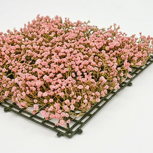 Artificial Pink Mini Grass Floral Panel UV Resistant Decorative <b>Flower</b> <b>Wall</b> Tile Vertical Garden Panel for Indoor Outdoor <b>Wall</b> - Product Image 3