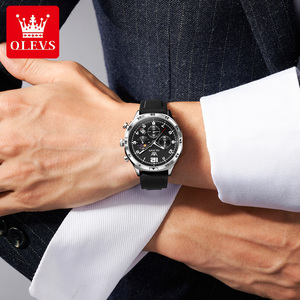 Reloj de Cuarzo Deportivo para Hombre OLVES 2986, Multifunción, Correa de Silicona, Resistente al Agua, Casual de Negocios, Regalo - Product Image 5
