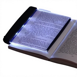 Lampe de lecture de nuit à LED portable en forme de cale, lampe de bureau plate pour la lecture de livres - Product Image 1