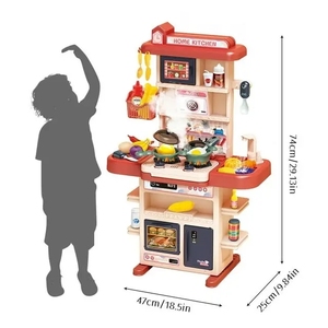 Ensemble <span class=keywords><strong>de</strong></span> 43 jouets <span class=keywords><strong>de</strong></span> <span class=keywords><strong>cuisine</strong></span> pour enfants avec évier <span class=keywords><strong>de</strong></span> <span class=keywords><strong>simulation</strong></span> et pulvérisateur, jeux d'imitation <span class=keywords><strong>de</strong></span> <span class=keywords><strong>cuisine</strong></span> pour enfants, jouet éducatif - Product Image 6