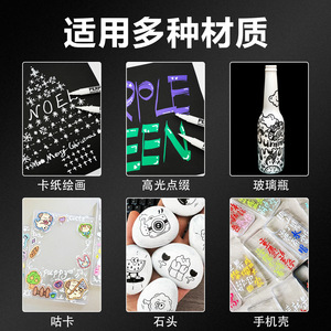 <span class=keywords><strong>Highlighter</strong></span> bút mềm tip đen trắng Acrylic đánh dấu cho nhanh chóng làm khô không thấm nước vĩnh viễn cho nghệ thuật vẽ thẻ giấy - Product Image 6