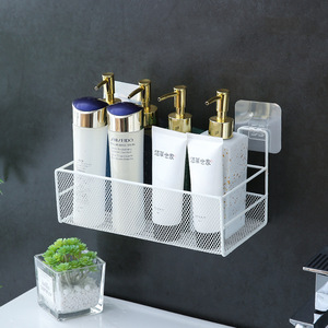 Bathroom storage rack, toilet/shower/washbasin wall-mounted storage <b>shelf</b> (no drilling required) - Product Image 2