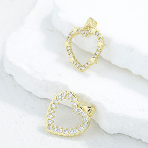 Oferta Especial: Joyería para <span class=keywords><strong>Parejas</strong></span> en Forma <span class=keywords><strong>de</strong></span> Corazón, Chapada en Cobre con Oro <span class=keywords><strong>de</strong></span> 18K, Colgante con Dije <span class=keywords><strong>de</strong></span> Amor, Accesorio para la Creación <span class=keywords><strong>de</strong></span> Joyería Femenina - Product Image 3