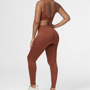 Women Yoga Exercise Set Matching Athletic <b>Top</b> <b>And</b> <b>Leggings</b> Comfortable Stretch Activewear Stretchable Fitness <b>Top</b> <b>And</b> <b>Leggings</b> - Product Image 4
