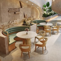 Meubles de restaurant modernes, combinaisons de tables et de chaises, banquettes, canapés, ensemble de table et de chaises en bois commercial