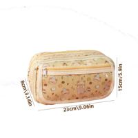 YeaMoko Strawberry Pony – trousse à crayons transparente multifonction, 9 couches, grande capacité, papeterie Kawaii pour la vente en gros