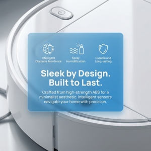 เครื่องดูดฝุ่นหุ่นยนต์อัตโนมัติแบบชาร์จไฟได้ อุปกรณ์ทำความสะอาดบ้านอัจฉริยะ - Product Image 6