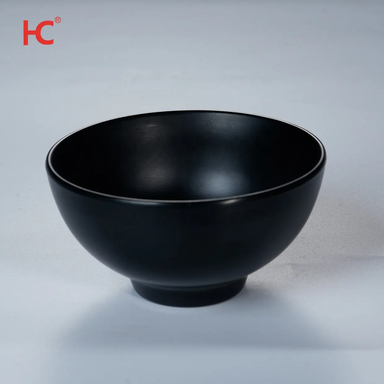 HC Factory High Quality 4.3'' Melamine Dinnerware Japanese 100% melamine black color round bowl Stocked Wholesale