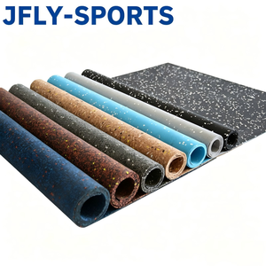 Tapis de sol de gym en caoutchouc durable, antichoc, non toxique, pour zone de musculation, équipement de gym CrossFit - Product Image 1