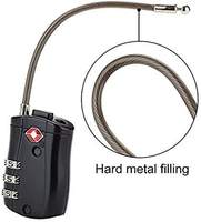 Cadenas en alliage de Zinc à 3 chiffres pour bagages de voyage, sac de valise, serrure à combinaison de câble TSA