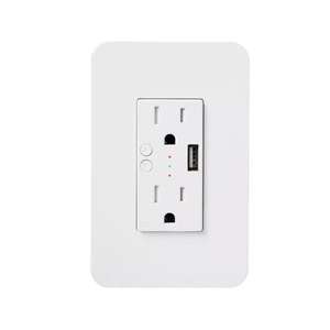 Stopkontak Daya Ganda <span class=keywords><strong>2</strong></span> Arah Desain Baru Bekerja dengan Alexa dengan USB Smart WiFi Stopkontak USB Wall Outlet - Product Image 1