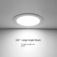 Panneau lumineux LED ultra-fin de 1 cm au design moderne, éclairage encastré carré pour bureau, cuisine, salon, aluminium et PVC, IP44, vente en gros
