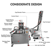 Machine d'insertion de joints multi-têtes OEM/ODM pour la pose de doublures de bouchons en aluminium et en plastique sur ligne d'assemblage