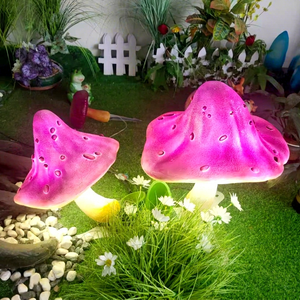 Lampes en fibre de verre en forme de champignons pour parcs à thème, centres commerciaux, stations balnéaires et aménagements paysagers de jardins fantastiques - Product Image 1