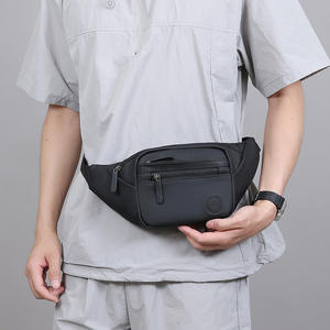 กระเป๋าคาดเอวแฟชั่นสำหรับทุกเพศ สายปรับได้ น้ำหนักเบา สีเทา สีดำ สีเขียวทหาร สีน้ำเงินเข้ม สีพื้น กระเป๋าคาดเอวผู้ชาย ฤดูใบไม้ผลิ - Product Image 5