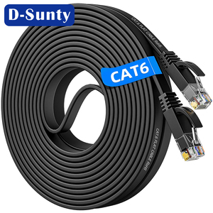 สายอีเธอร์เน็ต Cat6 แบบแบน ความเร็วสูง ราคาโรงงาน OEM 30AWG 32AWG ทองแดงเปลือย CCA สำหรับภายใน/ภายนอกอาคาร 1ม. 30ม. UTP FTP SFTP RJ45 8P8C - Product Image 5