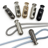 Serrure de cordon élastique en métal rond de haute qualité pour vêtements, bascule à ressort réglable en forme de cloche