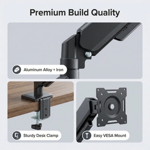 Support de moniteur <span class=keywords><strong>VESA</strong></span>, support de fixation pour moniteur, bras de bureau pour moniteurs LCD LED de 17 à 32 pouces - Product Image 4