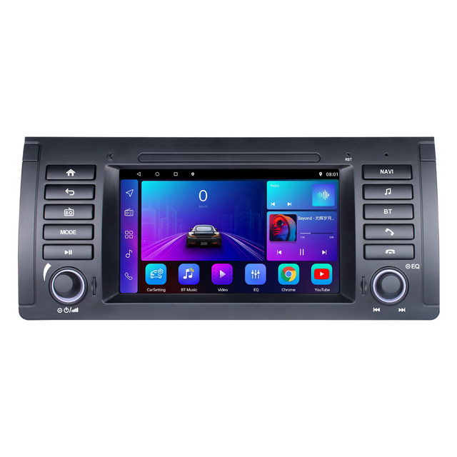 7 Inch 2 Din Car Radio Player BT Carplay Android Auto Rear View Function Split Screen Display for BMW E39