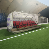 Banc de Reserves de Football Portable de Luxe à 2 Niveaux avec Fauteuils pour Clubs de Football DPY-SF